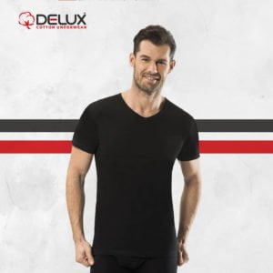 Men Sleeve Short Undershirts Neck-V